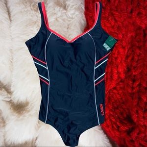 Gorgeous ROOTS swimsuit with built in support bra.